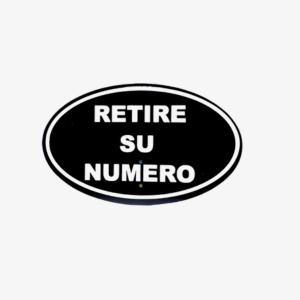 Cartel "Retire su numero"